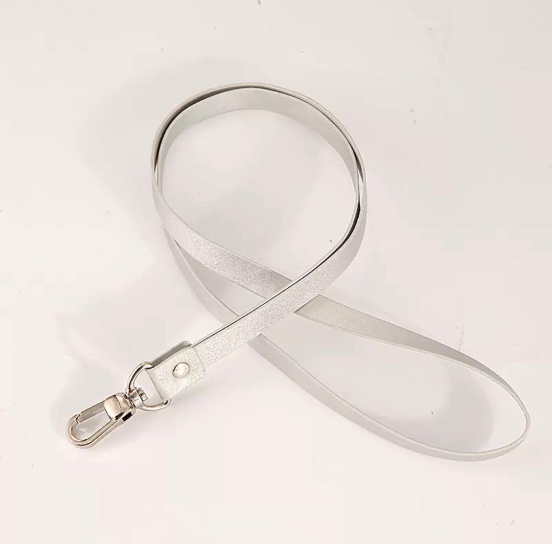 white-leather-lanyard